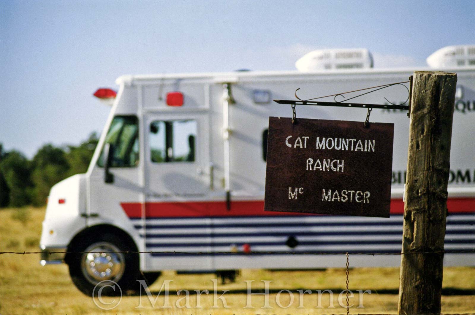 Cat Mountain Ranch Sign and Police Mobile Community Substation 062400